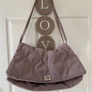 SM Quilted Shoulder Bag in Mauve